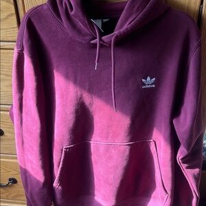 Adidas Burgundy Hoodie with Logo